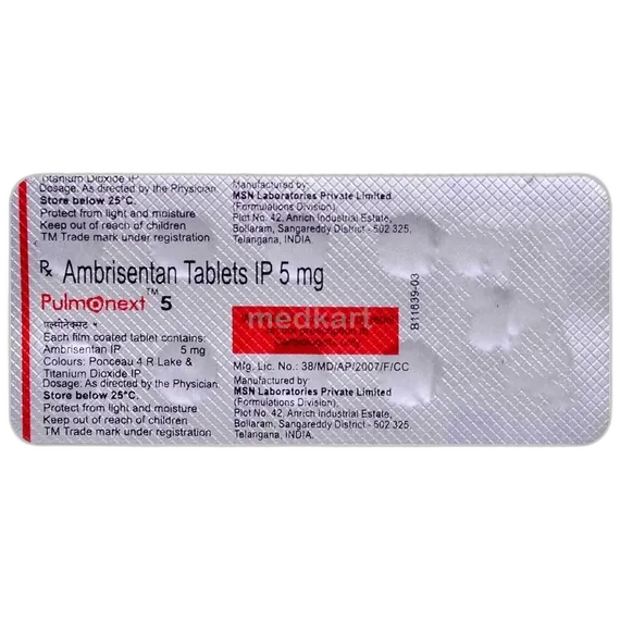 pulmonext 5mg tablet 10's